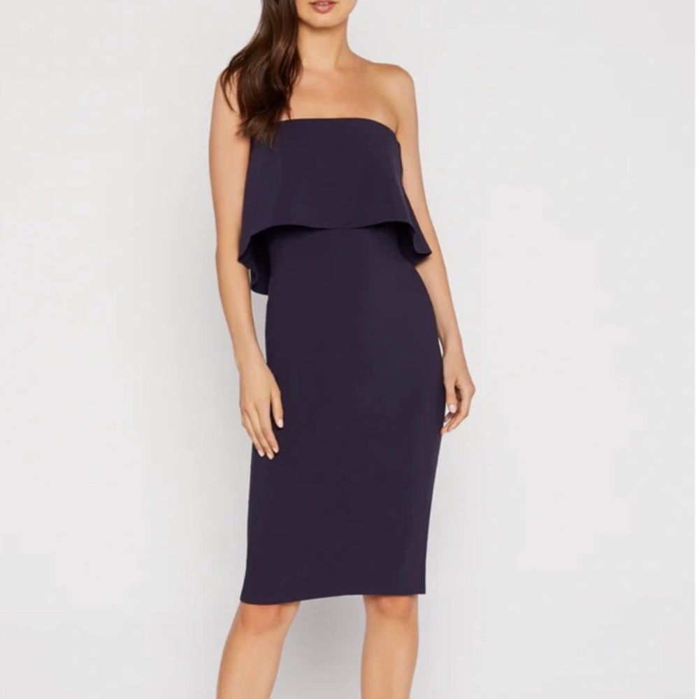 Likely Driggs Strapless dress. Midi. Never worn, size 4